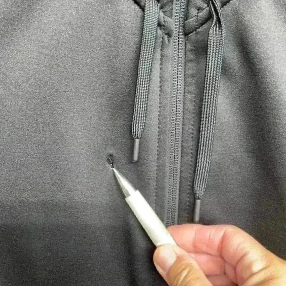 North Face Size M Full Zip Hoodie Stretch Embroidered Logo Zipped Pockets - Picture 6 of 6